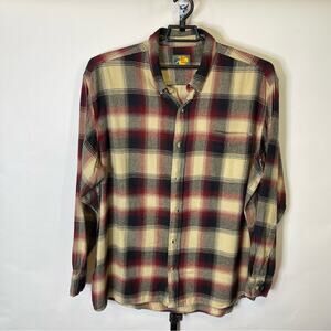 Bass Pro Shops Red Cream Plaid Shirt Size 2XL Men’s